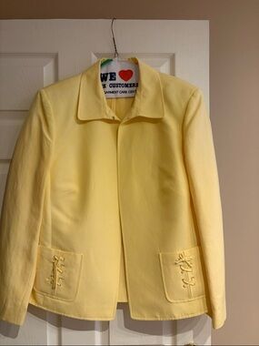 Yellow Womens Collar Jacket & Tank